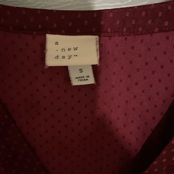 a new day Burgundy Blouse - Picture 2 of 3